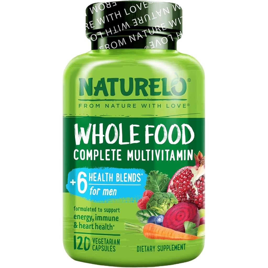 Image 1: Naturelo Whole Food Multivitamin for Men, Natural Vitamins, Fruit &amp; Herbal Health Blends for Energy &amp; Immunity