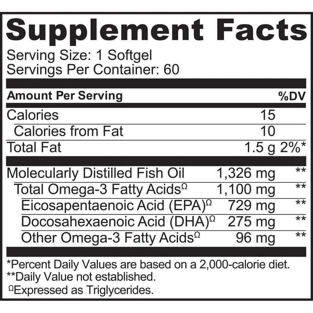 Naturelo Premium Omega 3 Fish Oil 1100mg, triglyceride form, heart health supplement, one-a-day capsule, image 7.