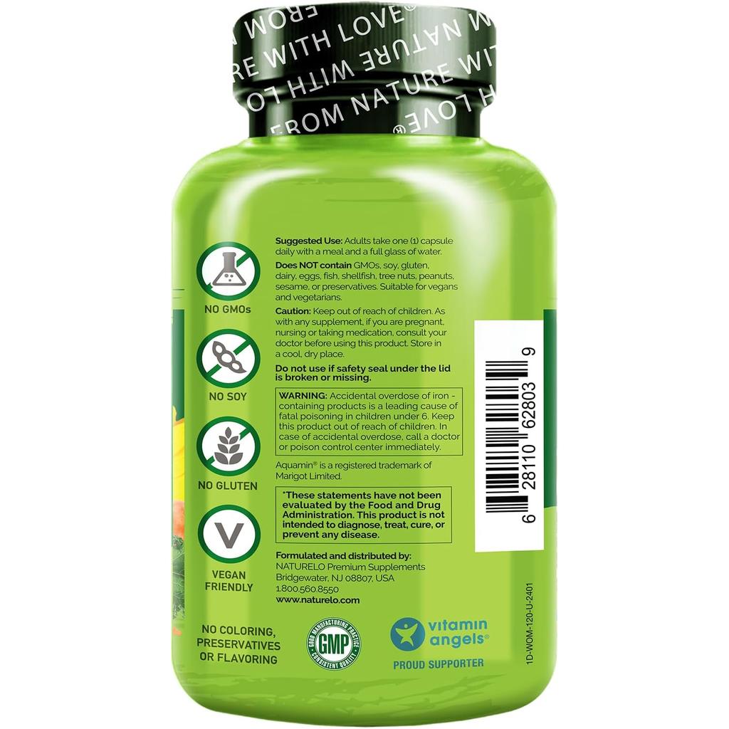 Naturelo one daily multivitamin for women, natural vitamins, fruit extracts, supports immunity, vitality, wellness, vegan for