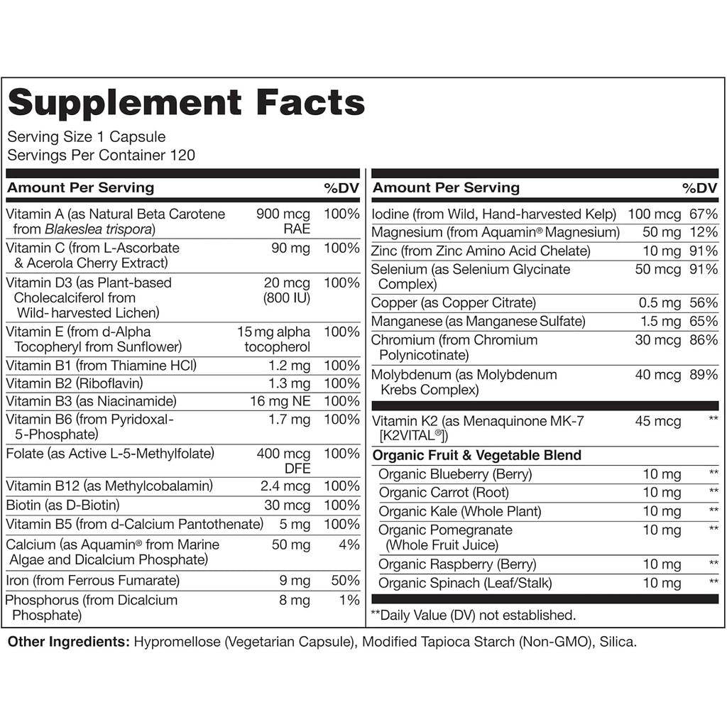 Naturelo One Daily Multivitamin for Women, supports immunity &amp; vitality, vegan, rich in natural vitamins, fruit extracts, ima