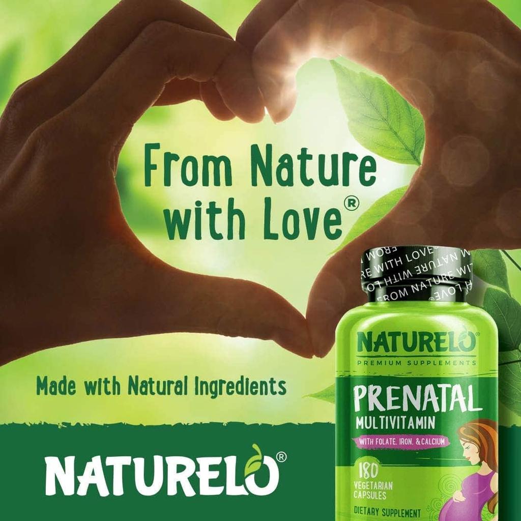Naturelo prenatal multivitamin with natural folate, calcium, iron; supports pregnancy health, image 6.