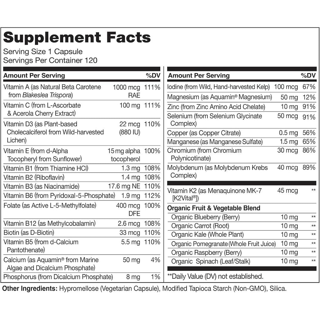 Naturelo Men&#39;s Daily Multivitamin with Natural Vitamins &amp; Fruit Extracts for Energy, Immunity, Vegan, Gluten Free - Image 5