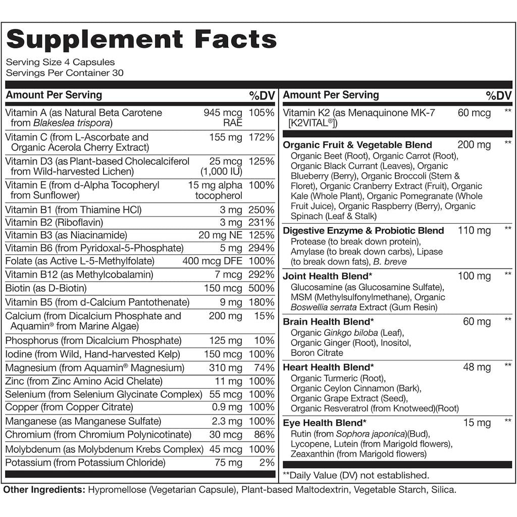 Naturelo whole food multivitamin for women 50+, natural vitamins, bone blend, no iron, image 5.