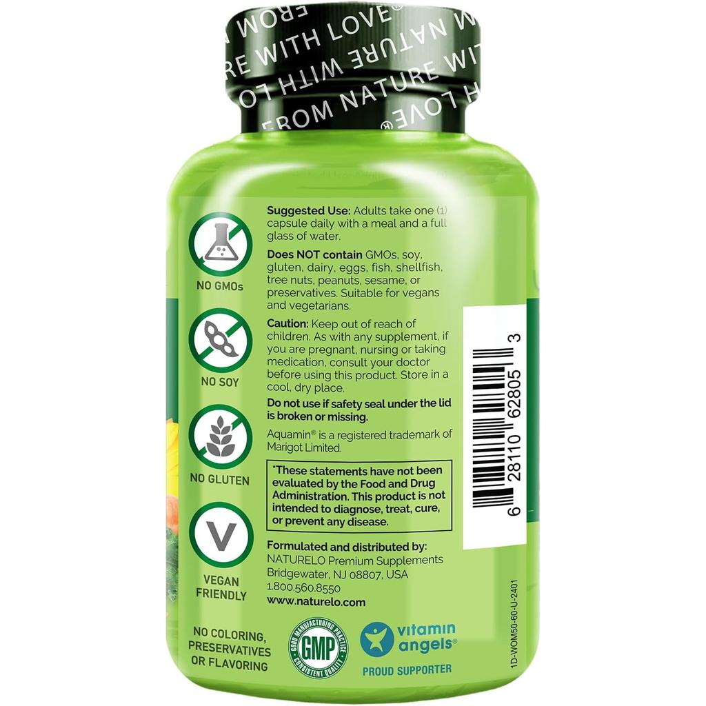 Naturelo One Daily Multivitamin Women 50+ Fruit Extracts Iron Free, Supports Vitality, Vegan, B12 Methylcobalamin