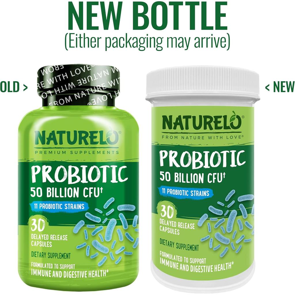Naturelo Multibiotic 50 Billion CFU, 11 Strains, No Refrigeration, Supports Digestive Health, Immune System, Image 4