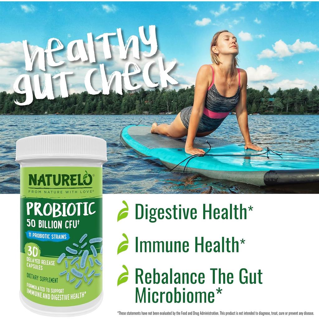 Naturelo Multibiotic 50 Billion CFU, 11 Strains, No Refrigeration, Supports Digestive Health, Boosts Immunity - Image 6