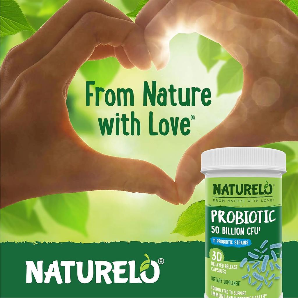 Naturelo Multibiotic 50 Billion CFU, 11 Strains, No Refrigeration, Supports Gut Health, Immune System Boost - Image 7