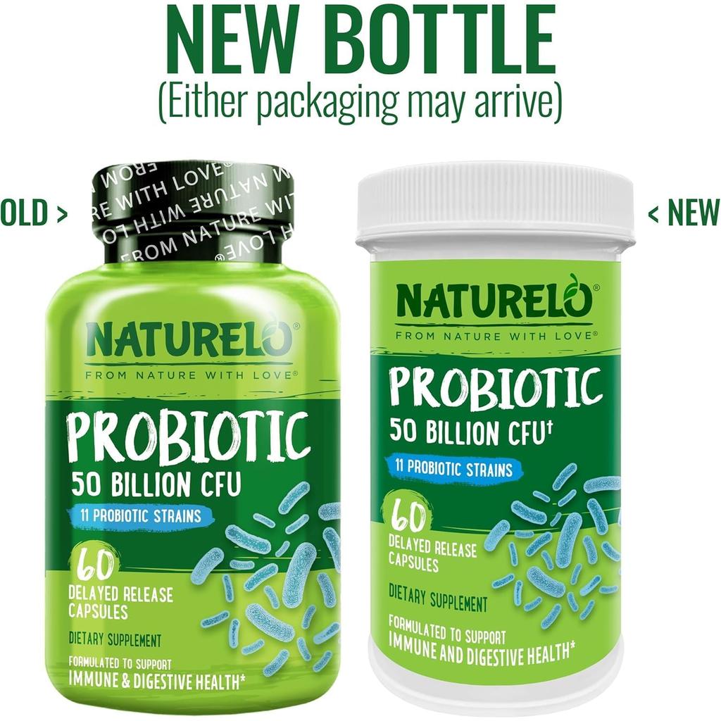 Naturelo Multibiotic 50 Billion CFU with 11 Strains, Shelf-Stable Probiotics, Digestive Health Supplement Image 5