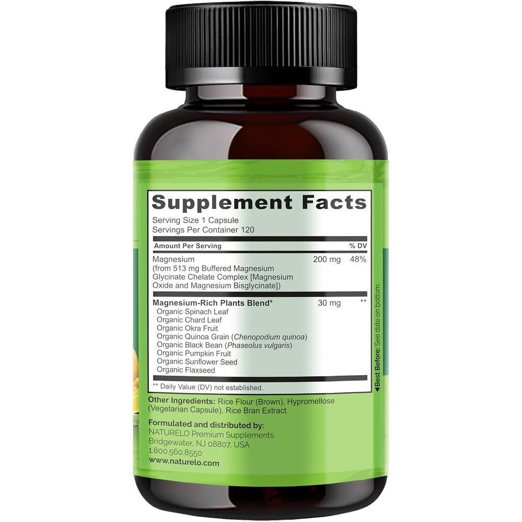 Naturelo magnesium with added vegetables and seeds, supports muscle health and relaxation, image 3.