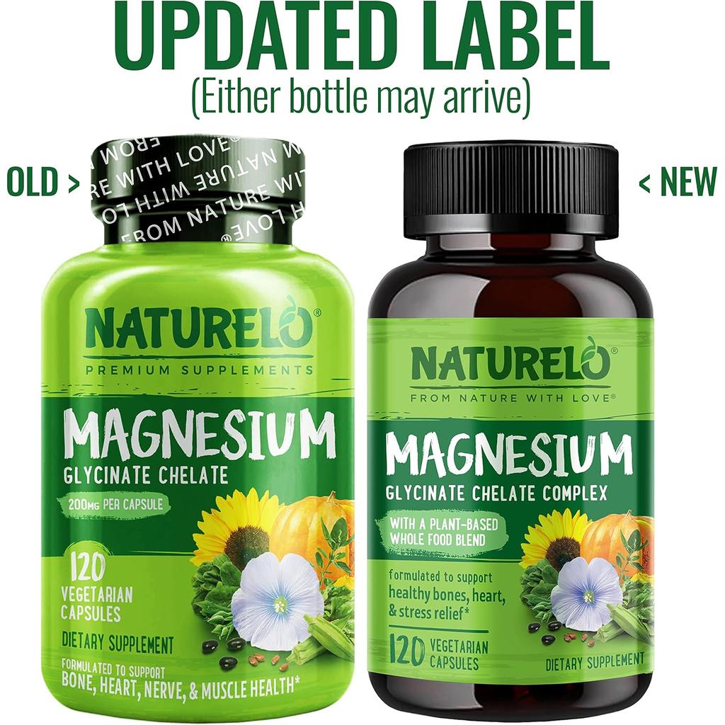 Naturelo magnesium with added vegetables and seeds, supports muscle function and relaxation, image 4.