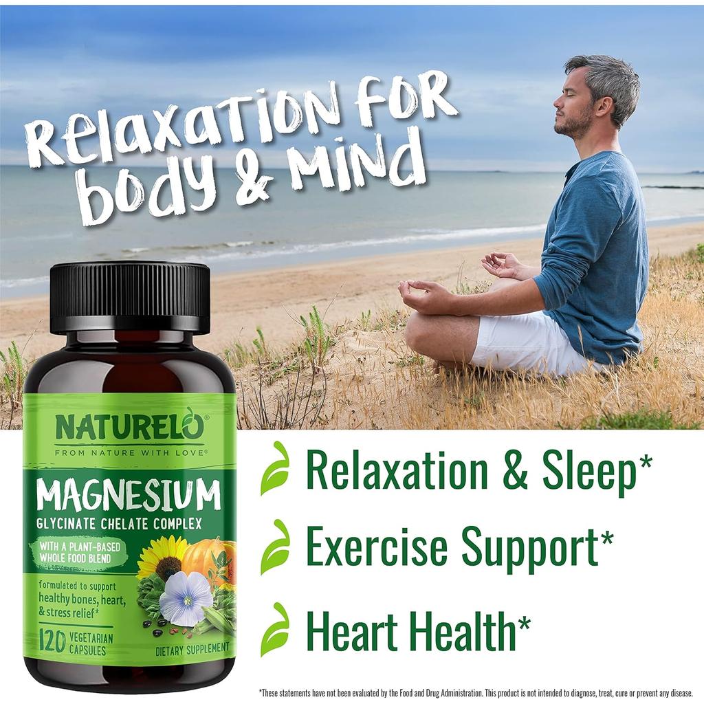 Naturelo Magnesium with Vegetables &amp; Seeds, boosts energy, supports muscle health, image 6.