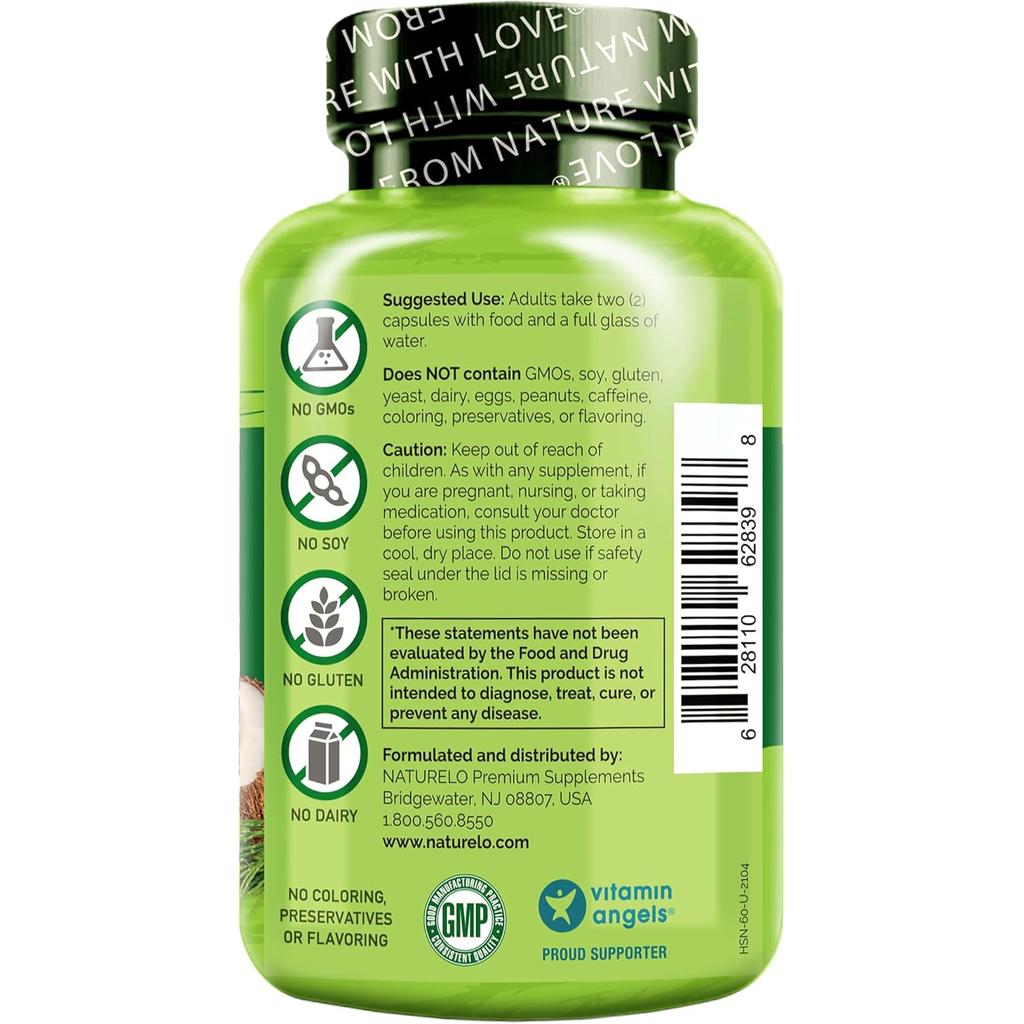 Naturelo Hair Skin Nails supplement with Biotin, Vitamin C, and Collagen for healthy growth and glow - Image 2.