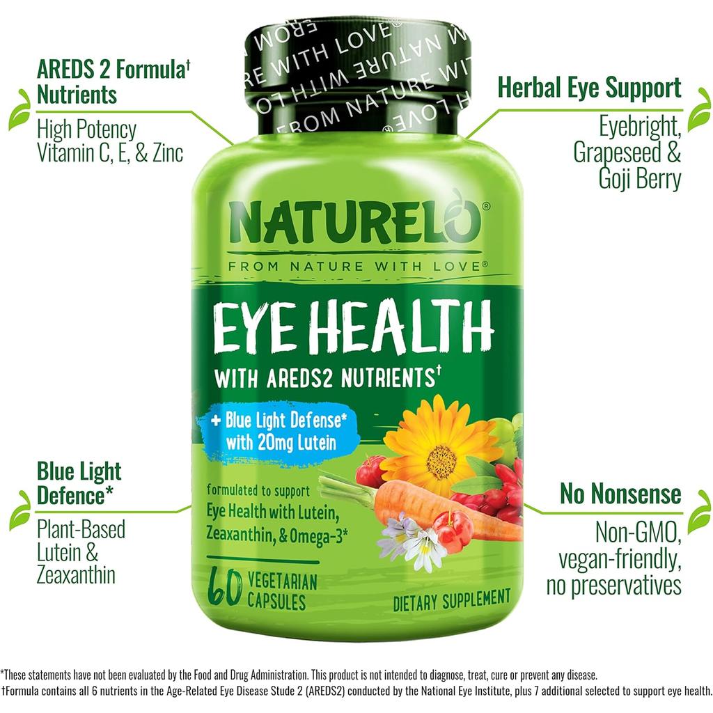 Naturelo Eye Health AREDS2 Formula with Antioxidant Carotenoids for Vision Support, Image 4