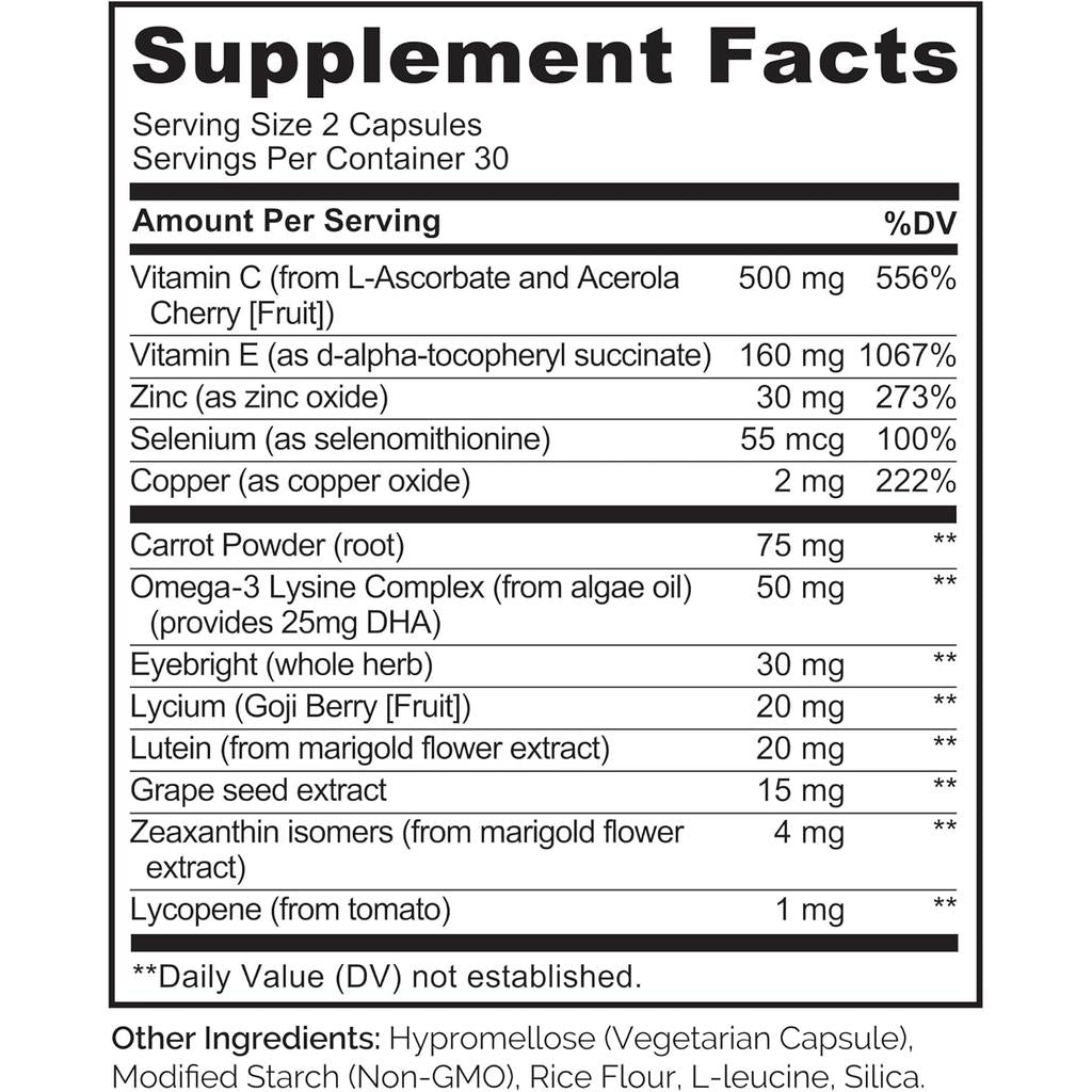 Naturelo Eye Health AREDS2 Formula with Antioxidant Carotenoids for Vision Support, Image 7