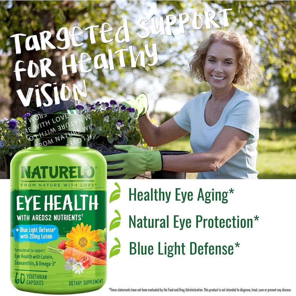 Naturelo Eye Health AREDS2 Formula with Antioxidant Carotenoids for Vision Support, Image 9