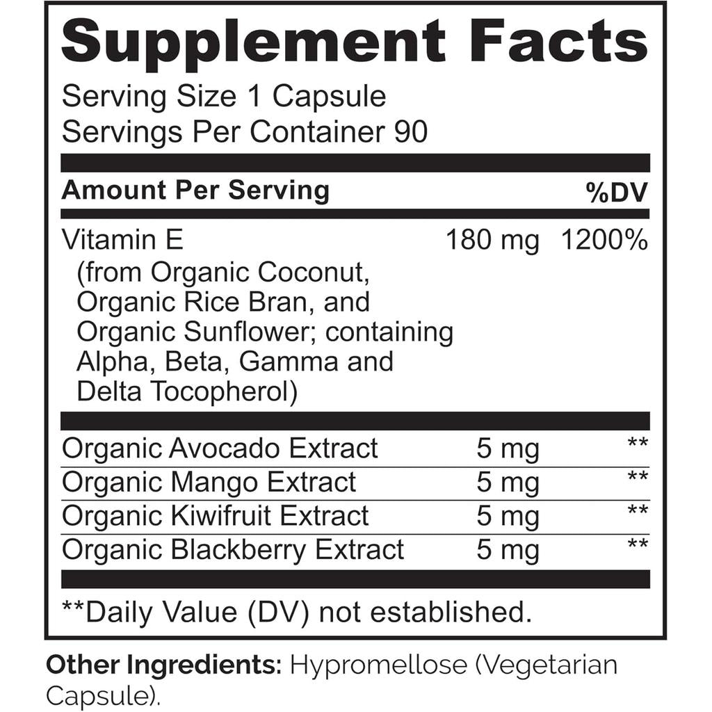 Naturelo Vitamin E with Mixed Tocopherols from Coconut, Sunflower, Rice Bran - Antioxidant Support Supplement, Image 7
