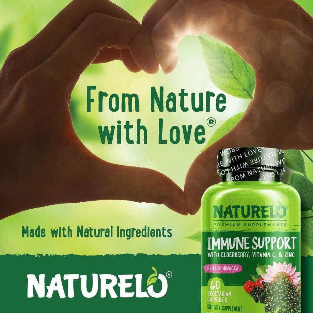 Naturelo Immunity Support with Elderberry, Echinacea &amp; Vitamin C, boosts immune health, image 6.