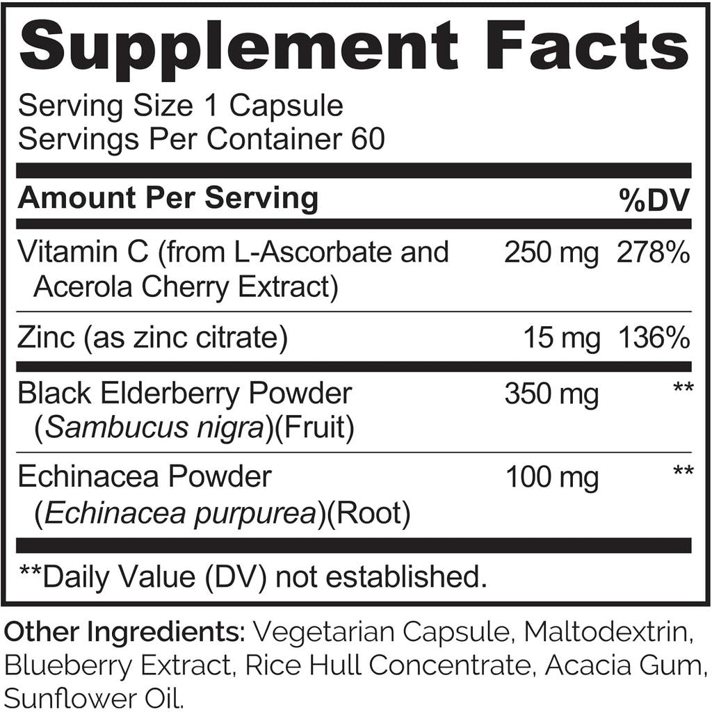 Naturelo Immunity Support Elderberry Echinacea Vitamin C Supplement boosts immune health and wellness, image 7.