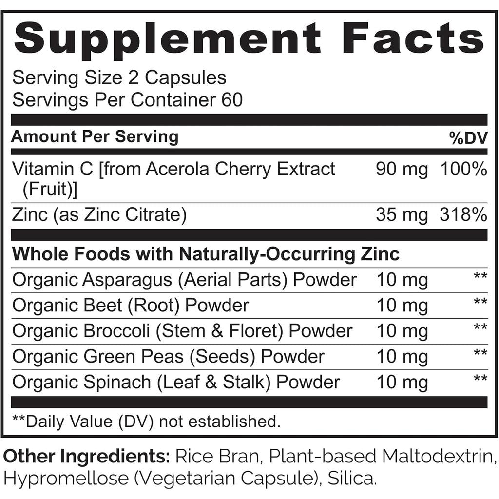 Naturelo whole food vegan zinc supplement, boosts immunity, supports skin health, natural mineral formula, image 5.