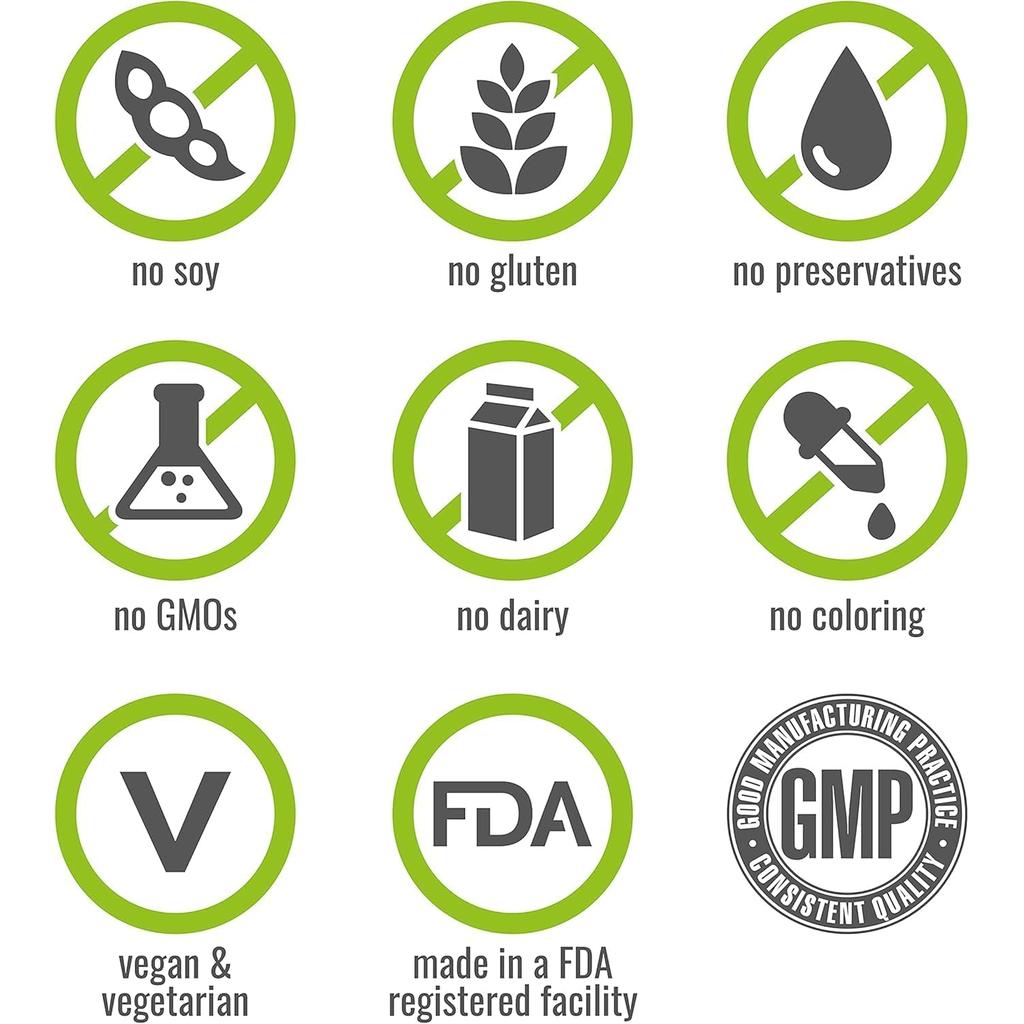 Naturelo Whole Food Vegan Zinc Supplement for Immune Support, Plant-Based Mineral Boost, Image 6