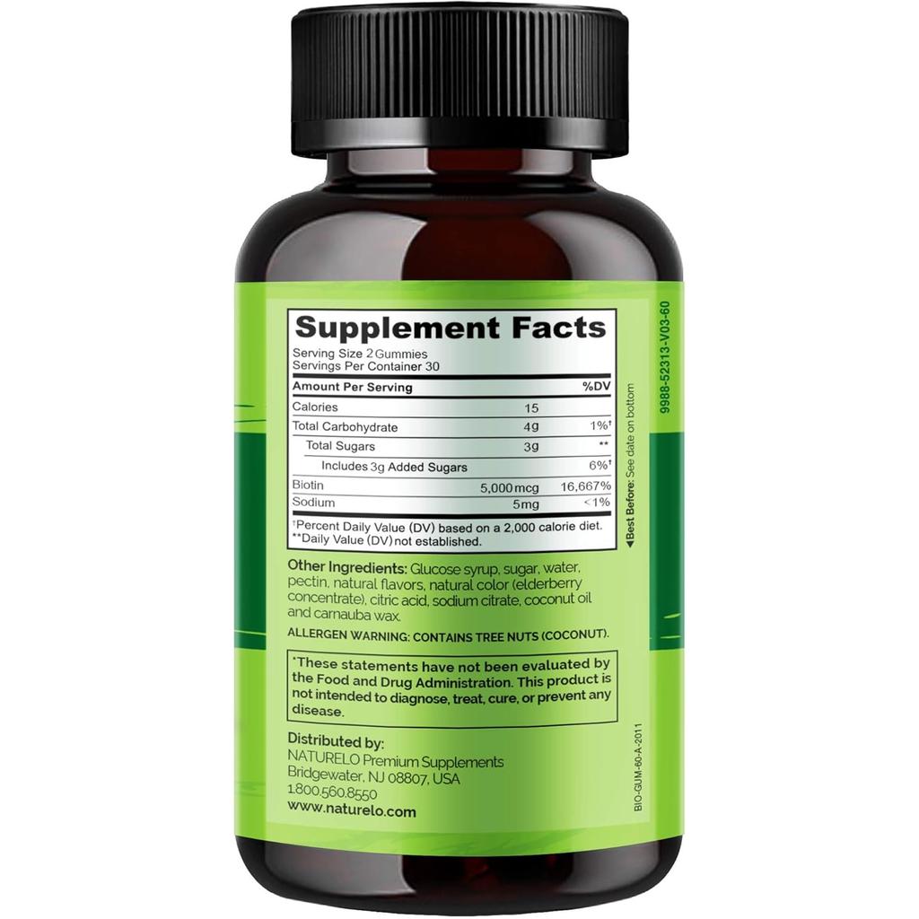 Naturelo Biotin Supplements for Healthy Hair, Skin, Nails - Image 3