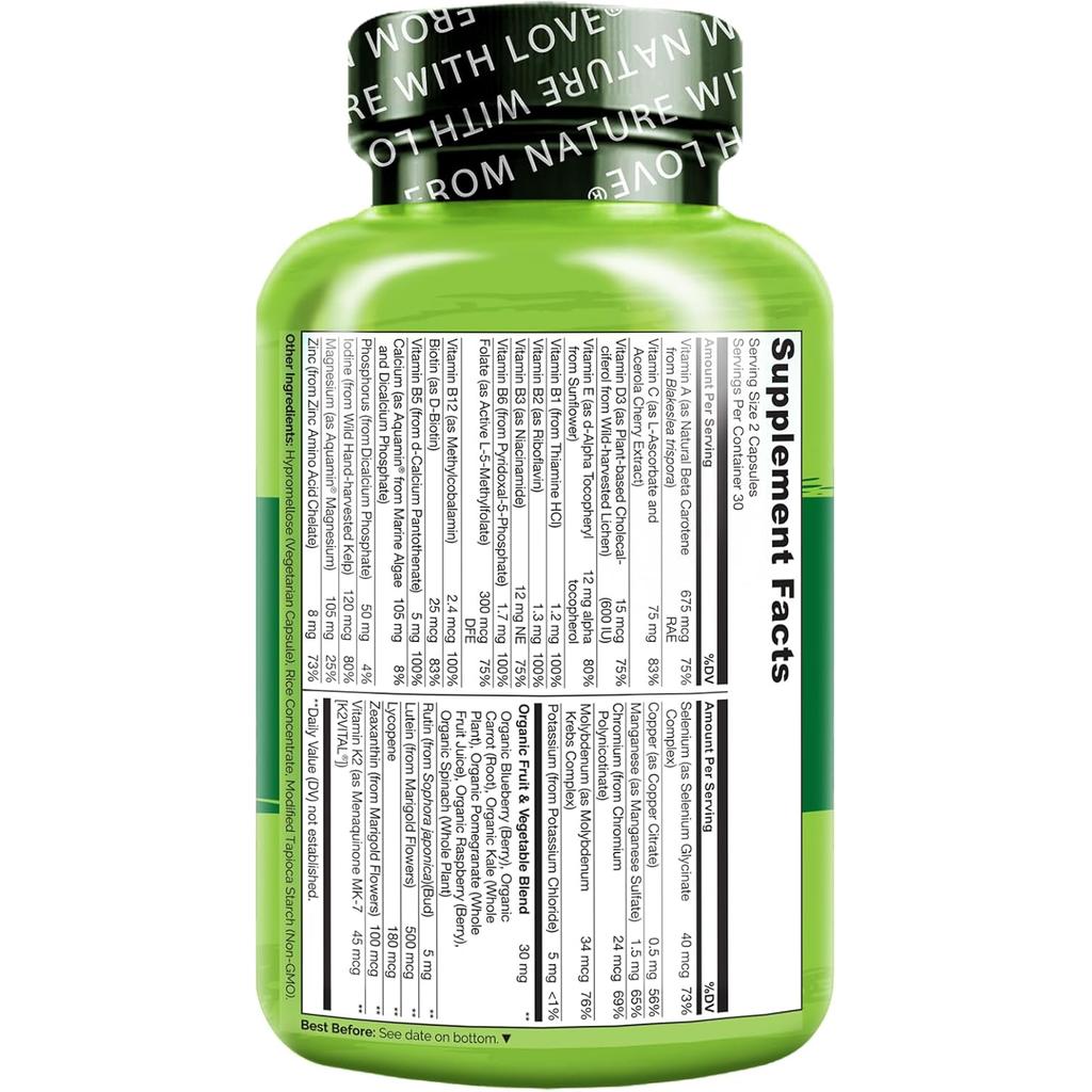 Naturelo whole food multivitamin for teen boys, boosts energy, supports growth, essential daily nutrition, image 2.