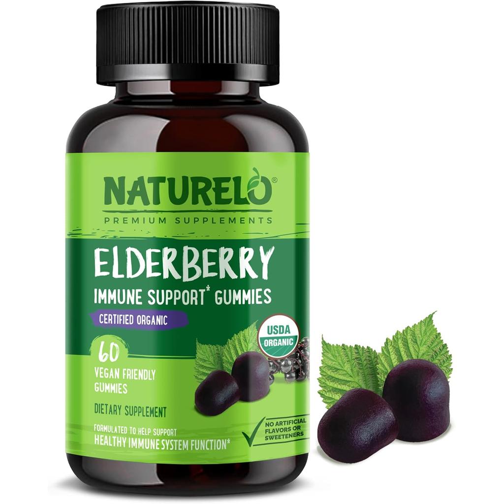 Naturelo Elderberry Supplements for Immune Support - Boost Immunity with Natural Antioxidants
