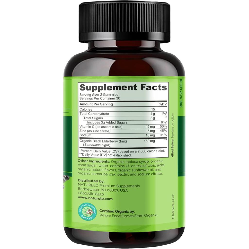 Naturelo Elderberry Supplements for Immune Support - Boost Immunity, Antioxidant Benefits, Natural Wellness Formula, Image 3