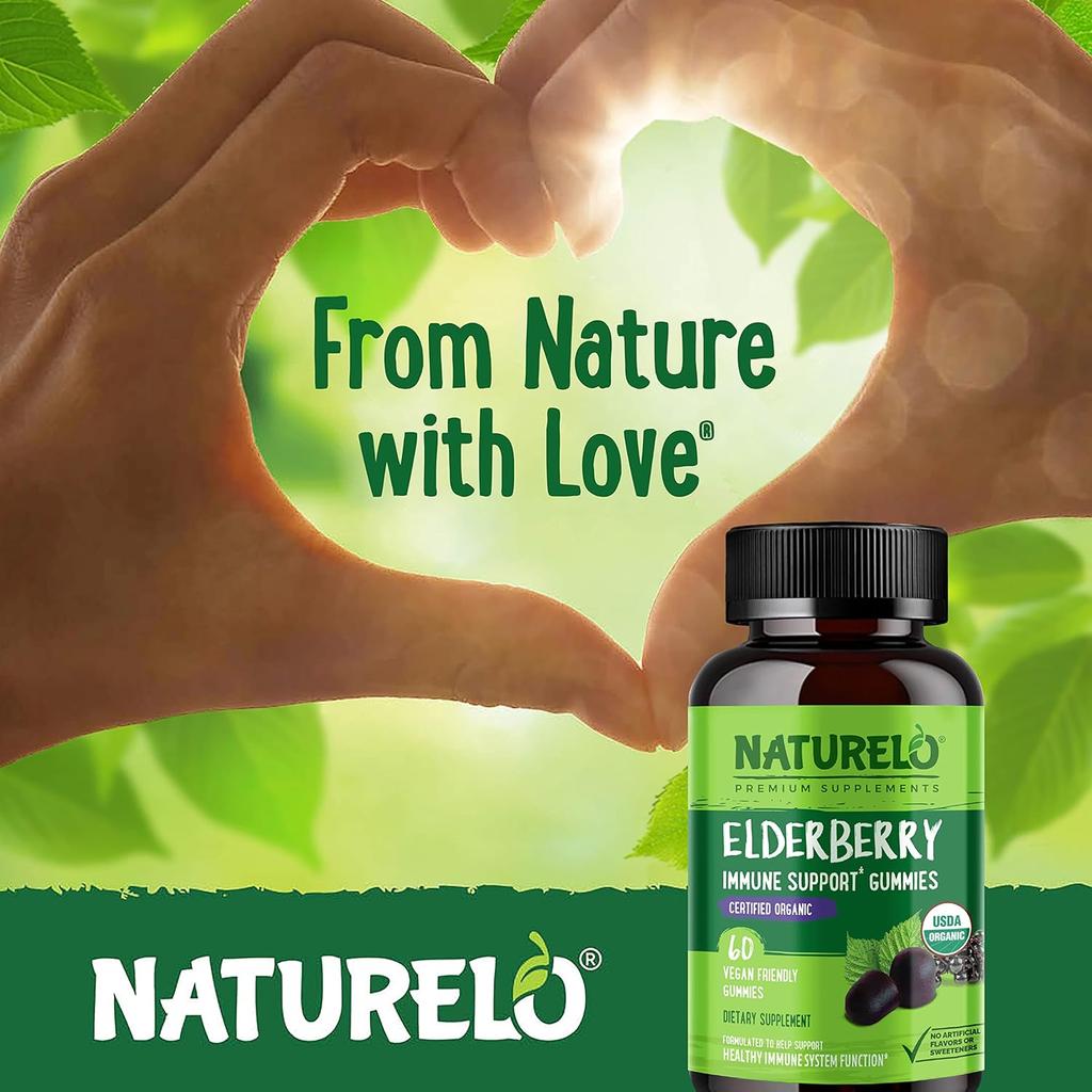 Elderberry supplements for immune support by Naturelo, boosts immunity, natural defense, antioxidant-rich, image 6.