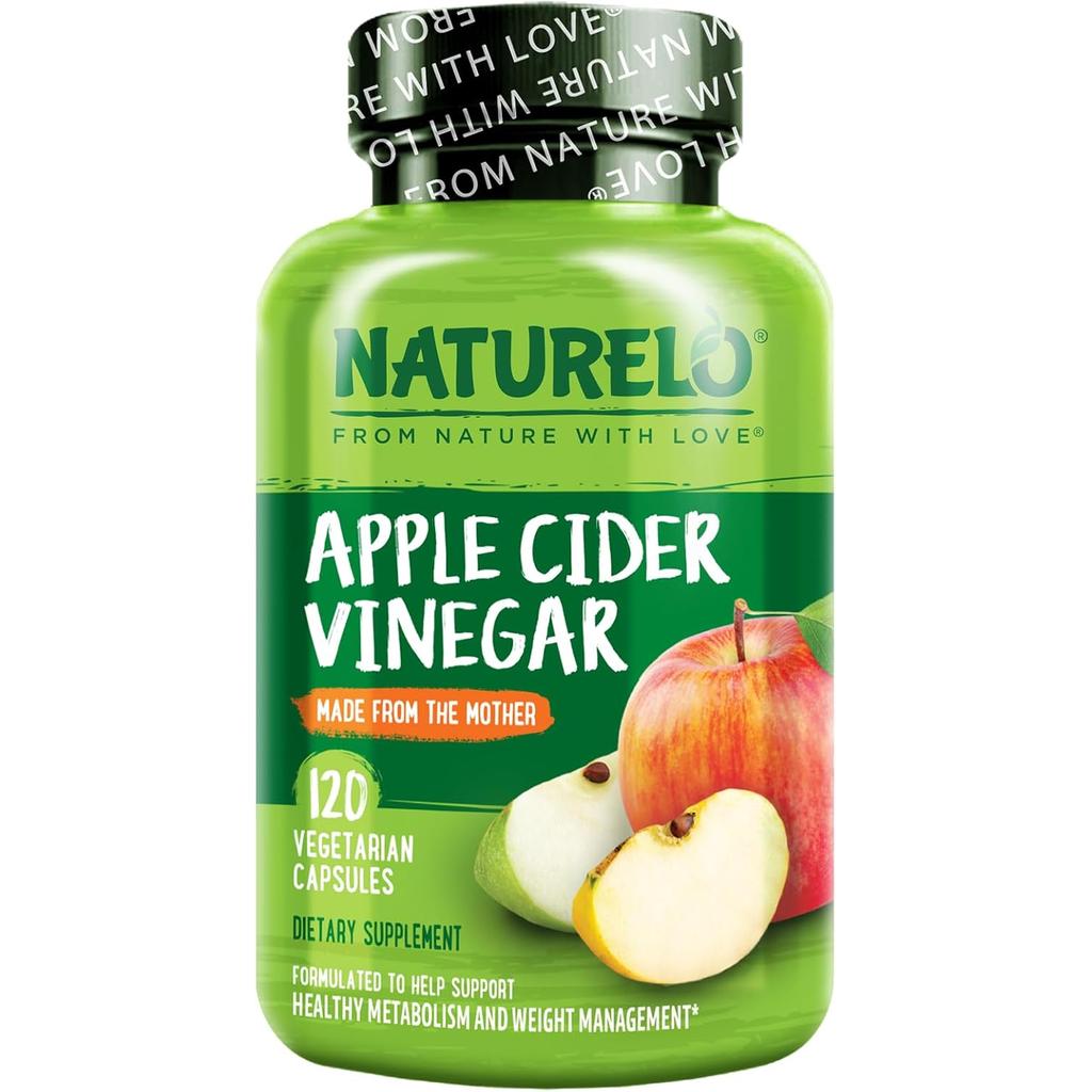 Naturelo Apple Cider Vinegar Supplement for Blood Sugar Balance and Keto Support