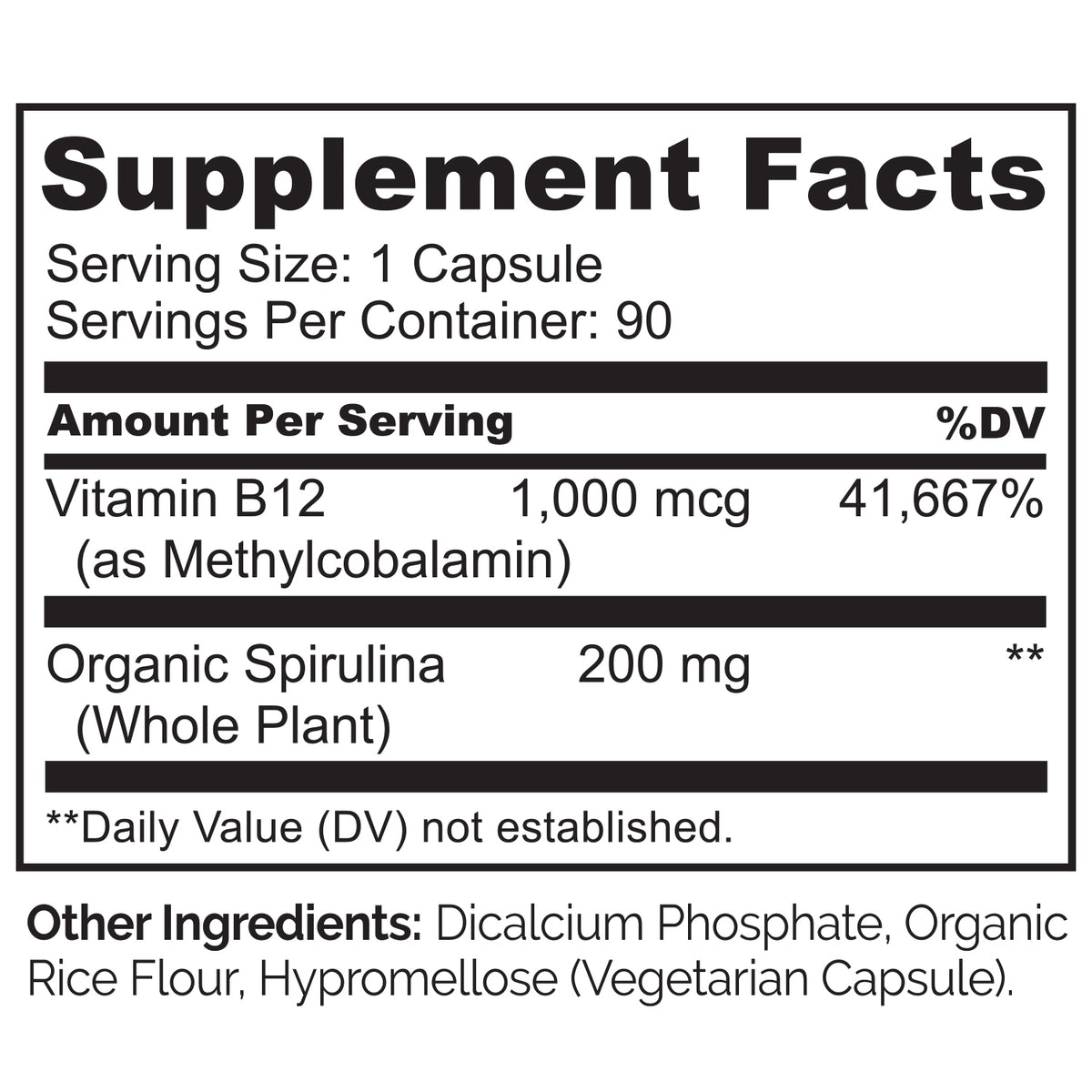 Vegan B12 with Spirulina