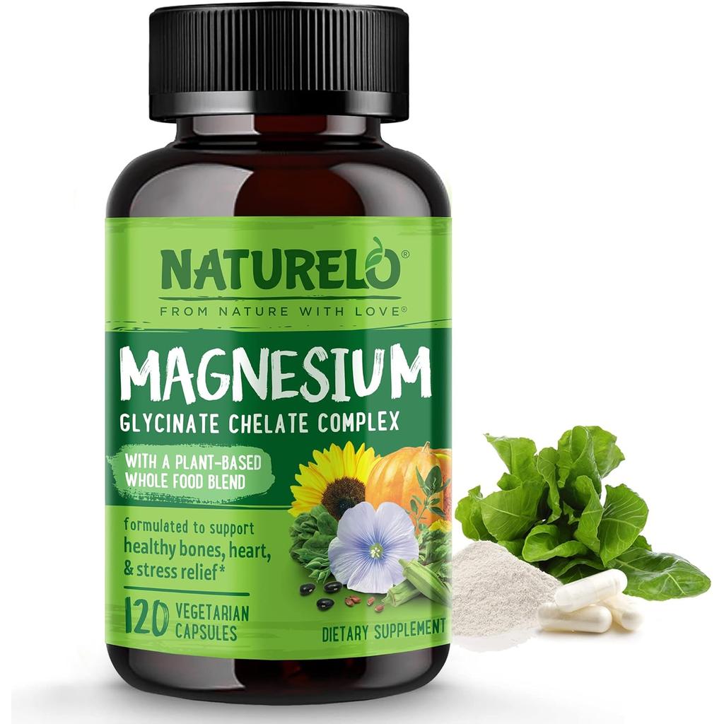 Naturelo Magnesium with Added Vegetables Seeds - Natural Source of Magnesium for Energy & Wellness