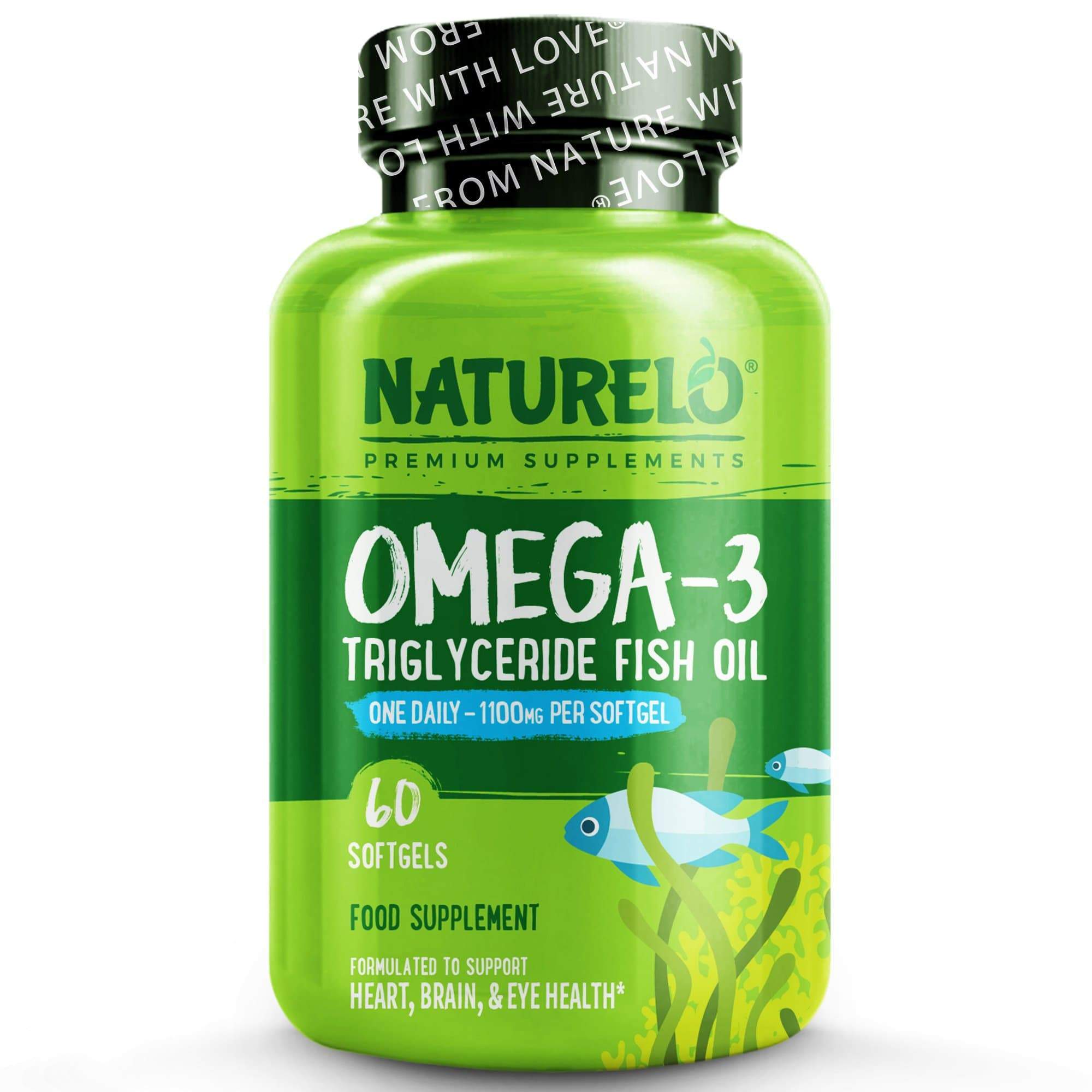 Premium Omega-3 Fish Oil - 1100 mg Triglyceride - One A Day